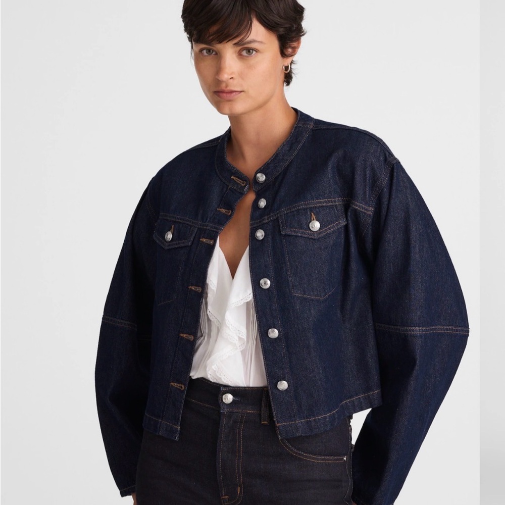 NWT Madewell Cocoon-Sleeve Denim Lady Jacket | Size XXS